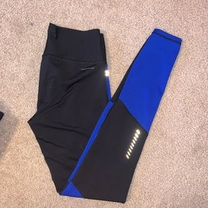 black and blue champion leggings size small
